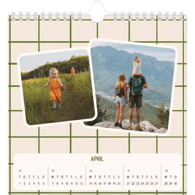 Årskalender kvadratisk — Retro mønstre [April]