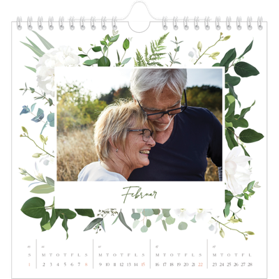 Årskalender kvadratisk — Klassiske blomster [Februar]