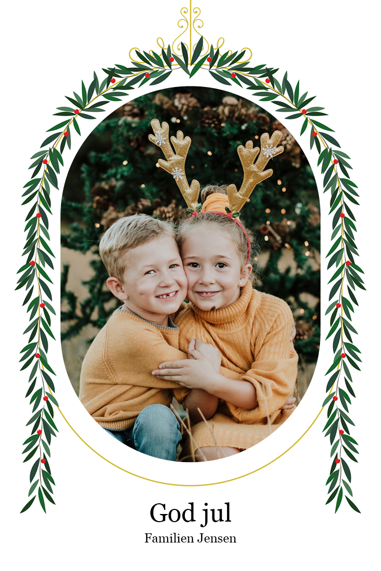 Kort — Draperet i krans