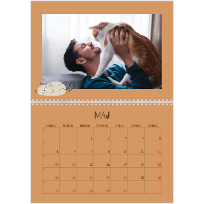 Fotokalender A4 dobbelt (30 x 40 cm) — legesyg killing [kalender forside]