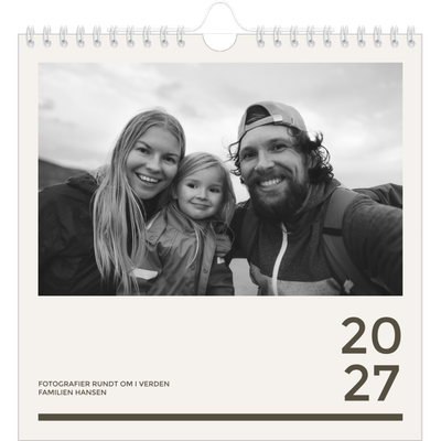Årskalender kvadratisk — Moderne og dristig [kalender forside]