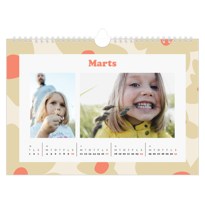 Fotokalender A4 — Farveglad mønster [Marts]