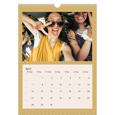 Årskalender A3 — Geometrisk [April]