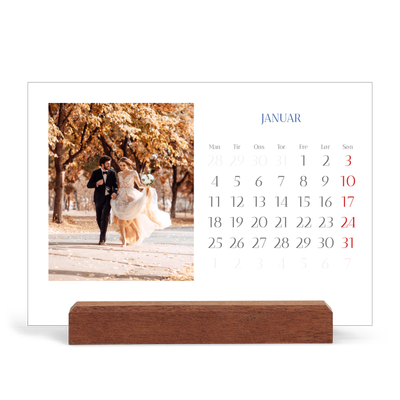 Staffeli kalender - liggende  — Klassisk kobolt [Januar]