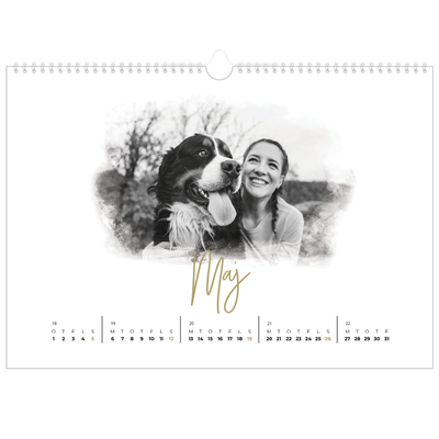 A3 Foto Kalender — Diffuse billederammer [Maj]