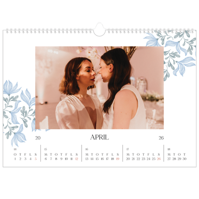 A3 Foto Kalender — Elegant blomstret [April]