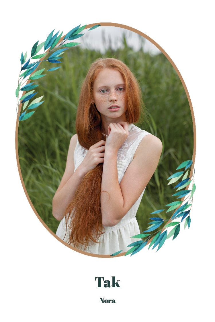 Takkekort — Eukalyptus akvarel