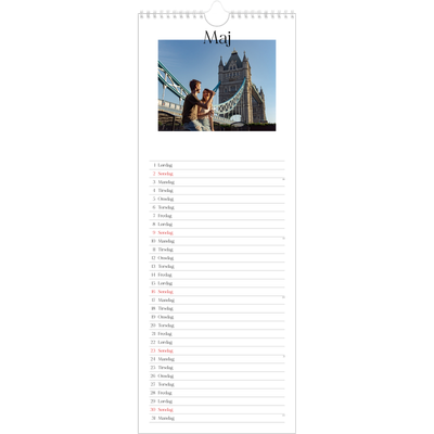 Køkkenkalender  — Min rejseskildring [Maj]