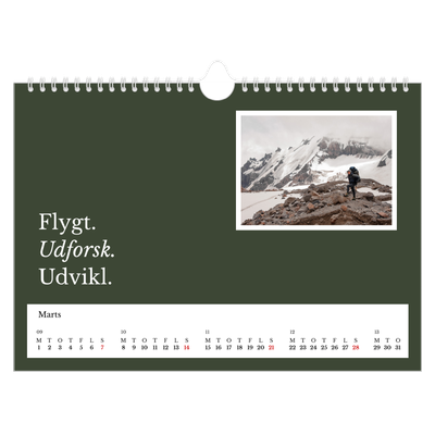 Fotokalender A4 — Redaktionel Jord [Marts]