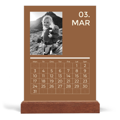 Staffeli kalender - stående  — Moderne og dristig [Marts]