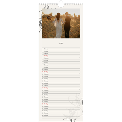 Køkkenkalender  — Blek & blomst [April]
