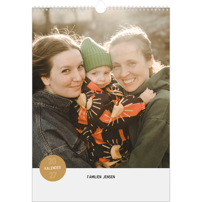 Årskalender A3 — Fotoklistermærke [kalender forside]