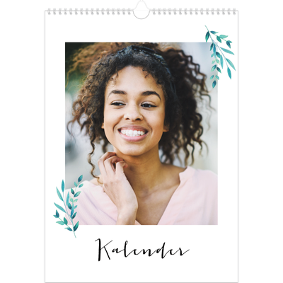 Årskalender A3 — Blomsterillustrationer [kalender forside]