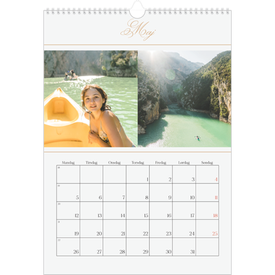 Årskalender A3 — Elegant guld [kalender forside]