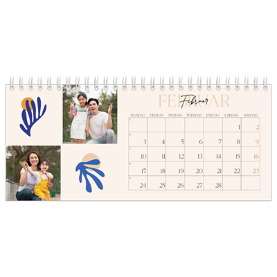 Bordkalendere — Minimalistisk koral [Februar]