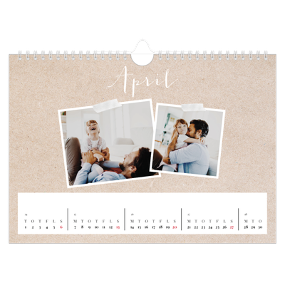 Fotokalender A4 — Scrapbogs kalender [April]