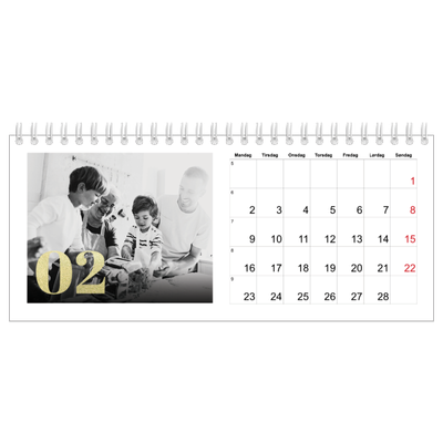 Bordkalendere — Store tal i glitter [Februar]