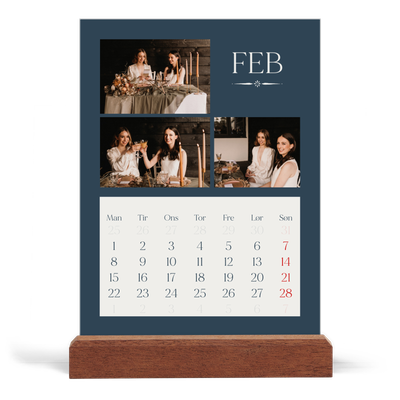 Staffeli kalender - stående  — Skifer & seriffer [Februar]