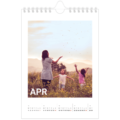 A5 Foto Kalender — Stor måned [April]