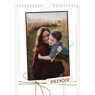 Fotokalender A4 (20 x 30 cm) — Blomstret indpakning [kalender forside]