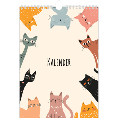 Fotokalender A4 (20 x 30 cm) — Kattepoter og kruseduller [kalender forside]