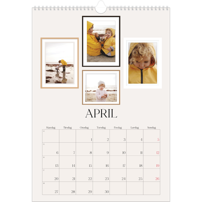 Årskalender A3 — Billedvæg [April]