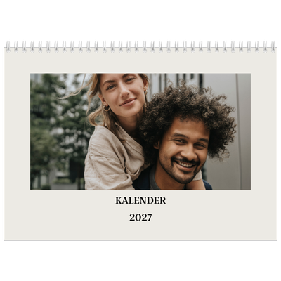 Fotokalender A4 dobbelt (30 x 40 cm) — Simpelt og moderne [kalender forside]
