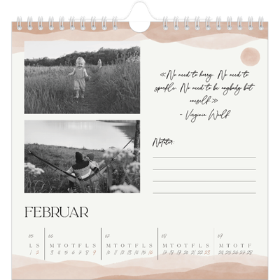 Årskalender kvadratisk — Velvære citater [Februar]