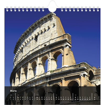 Årskalender kvadratisk — Transparent kalender [Marts]