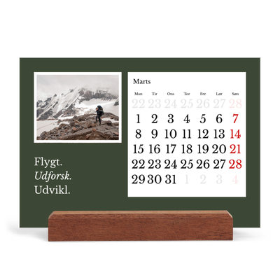 Staffeli kalender - liggende  — Redaktionel Jord [Marts]