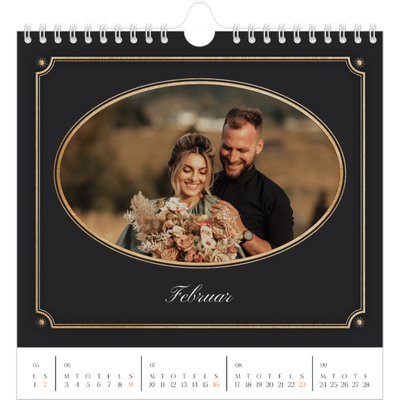 Årskalender kvadratisk — Vintage klassisk [Februar]