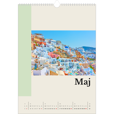 Årskalender A3 — Verdens seværdigheder [Maj]