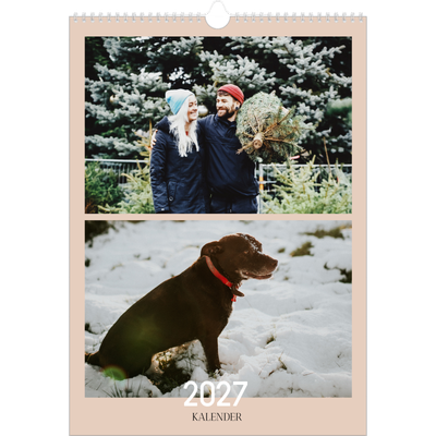 Årskalender A3 — Overlappende tekst [kalender forside]