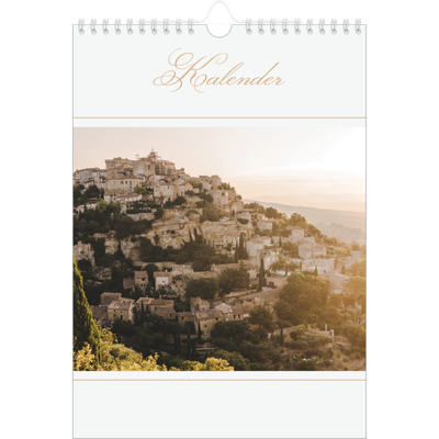 Fotokalender A4 (20 x 30 cm) — Elegant guld [kalender forside]
