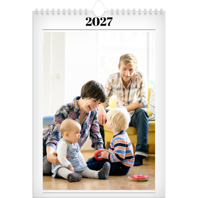 Fotokalender A4 (20 x 30 cm) — Avisstil [kalender forside]