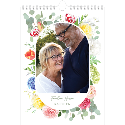 Fotokalender A4 (20 x 30 cm) — Klassiske blomster [kalender forside]