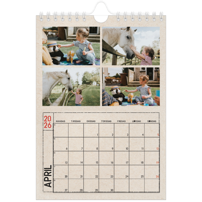 A5 Foto Kalender — Stempeleffekt [April]