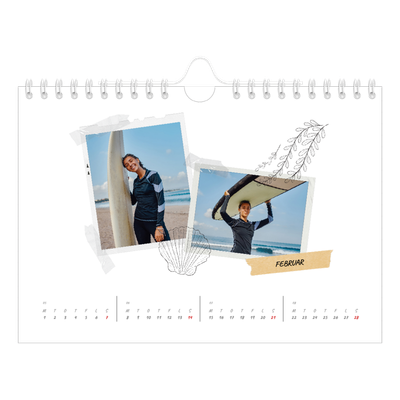 A5 Foto Kalender — Scrapbook stil [Februar]