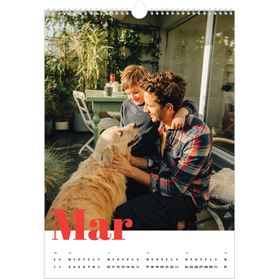 Årskalender A3 — Et fantastisk år [Marts]