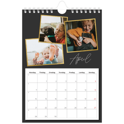 A5 Foto Kalender — Gode minder [April]
