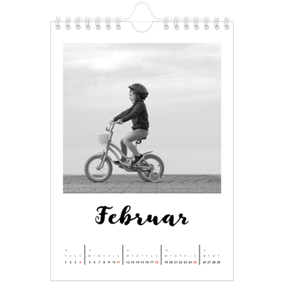 A5 Foto Kalender — Håndskrevet [Februar]