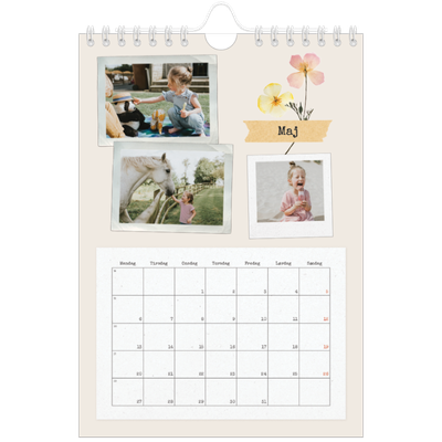 A5 Foto Kalender — Vintage scrapbooking [kalender forside]