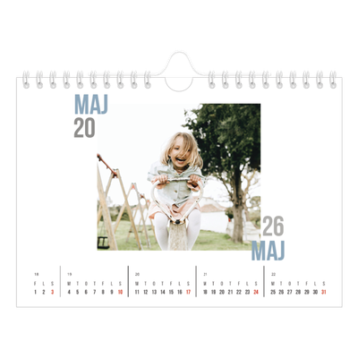 A5 Foto Kalender — Dublet tekst [kalender forside]