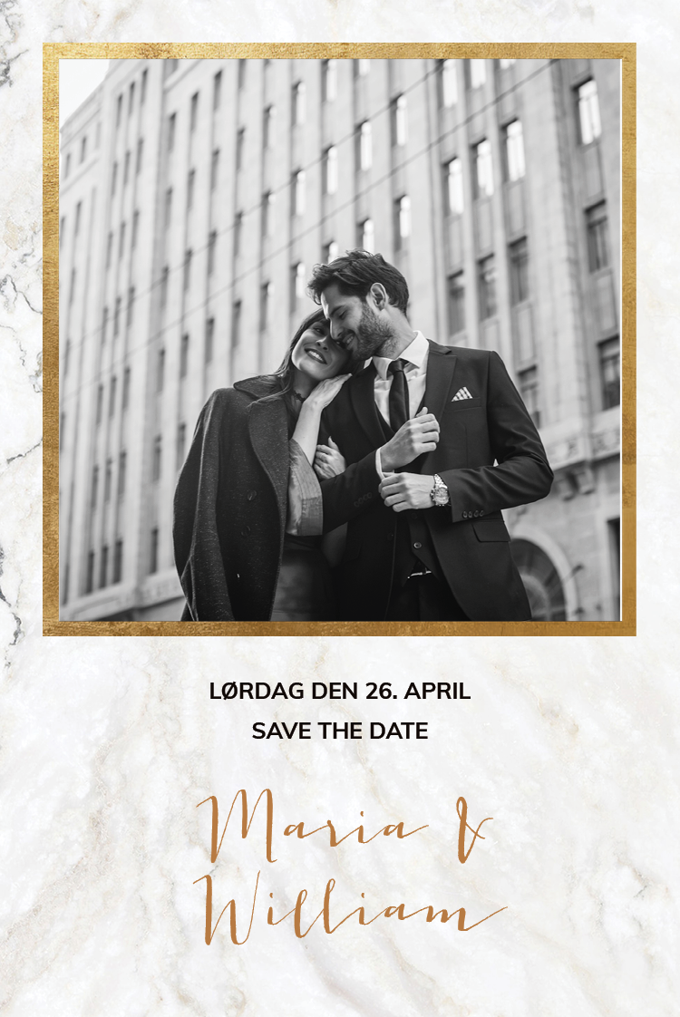 Save the date — Classic Marble