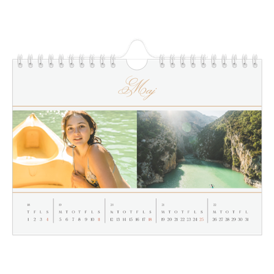 A5 Foto Kalender — Elegant guld [kalender forside]