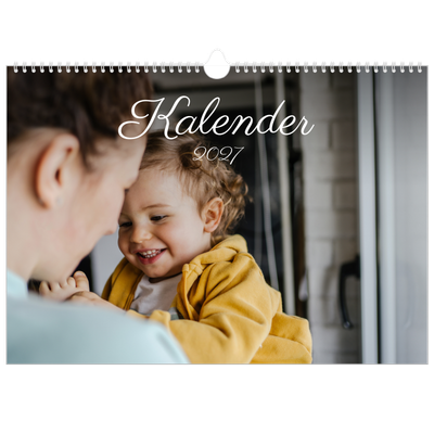 A3 Foto Kalender — Håndskreven måned [kalender forside]