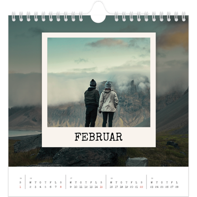 Årskalender kvadratisk — Portrætudgaven [Februar]