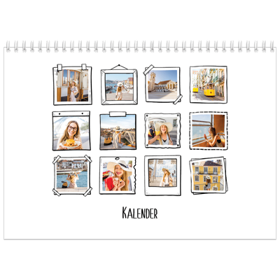 Fotokalender A4 dobbelt (30 x 40 cm) — Albums øjeblik [kalender forside]