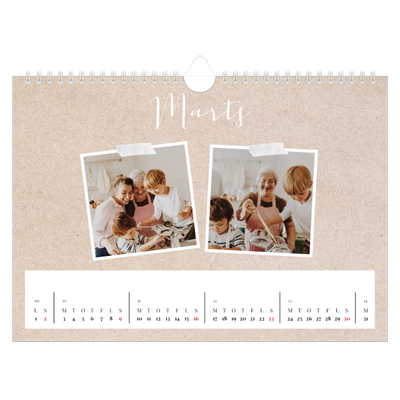 Fotokalender A4 — Scrapbogs kalender [Marts]