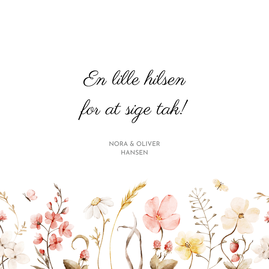 Takkekort — Blomstring & glød